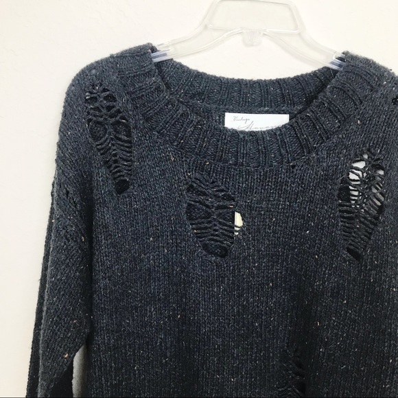 Vintage Havana Speckle Knit Distressed Sweater S - Picture 3 of 7